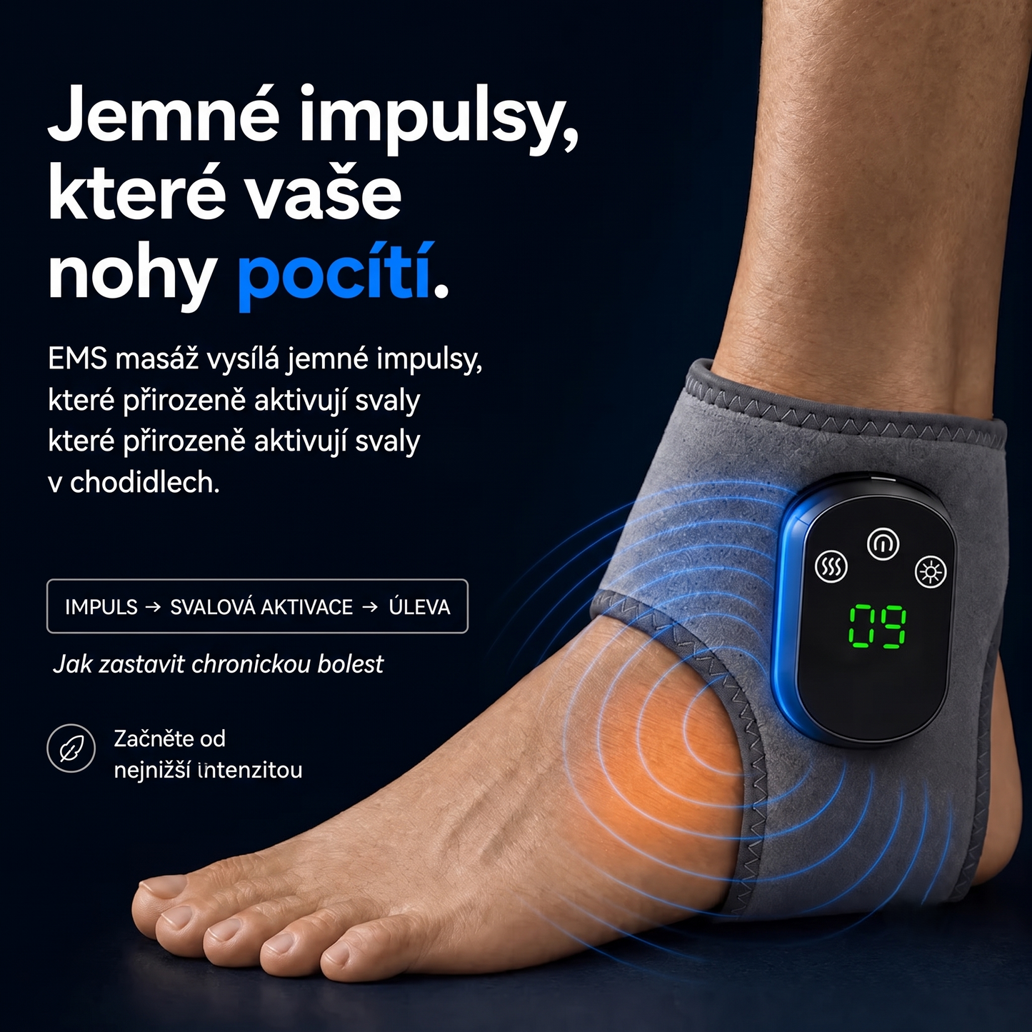 FootMotion Pro® – Terapeutický masážní přístroj na nohy 3v1