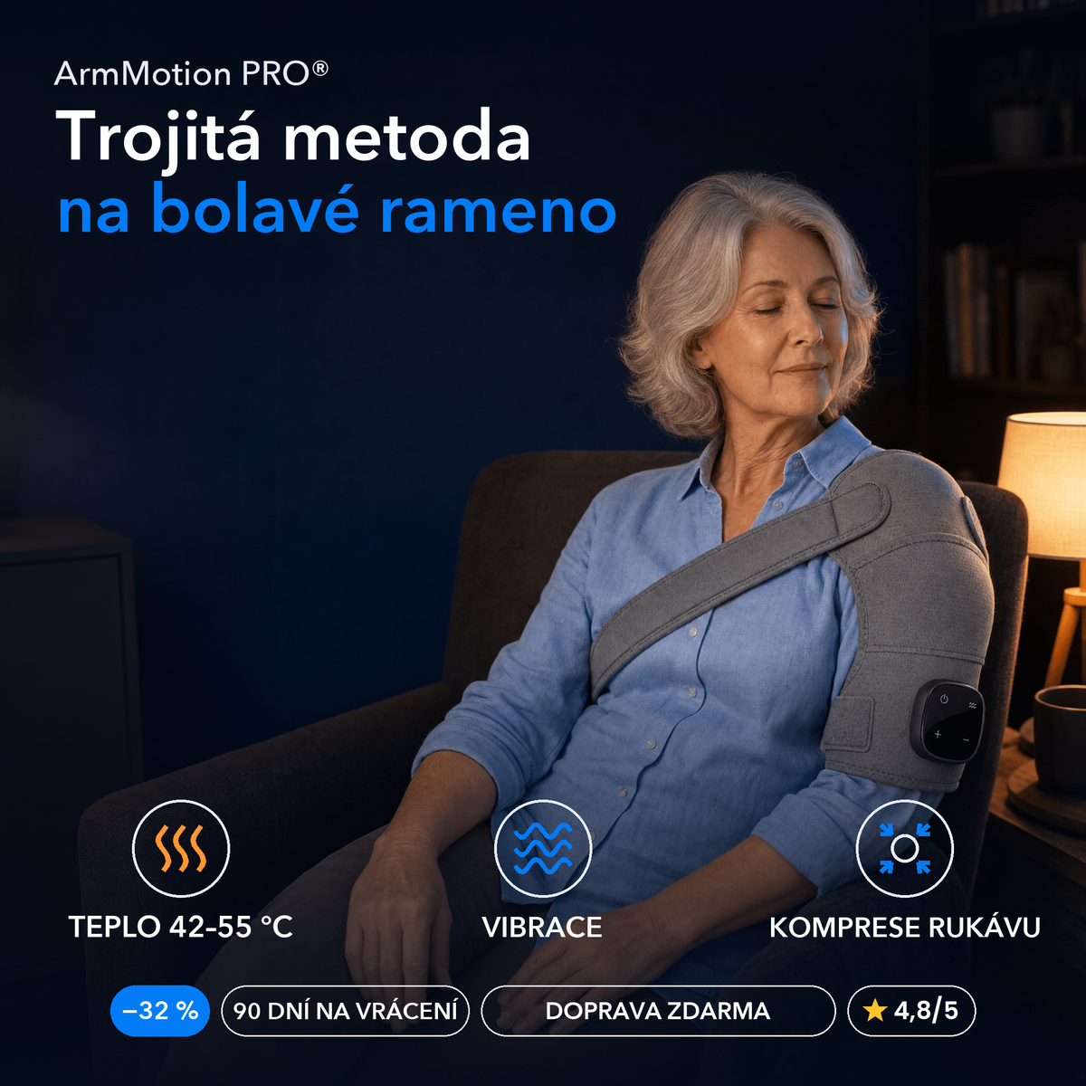 ArmMotion PRO® – masážní přístroj na rameno 3v1