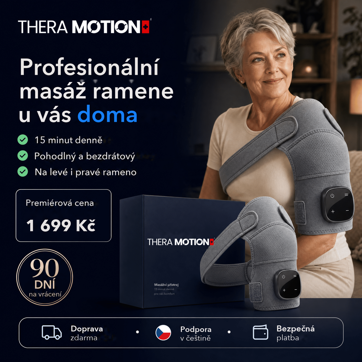 ArmMotion PRO® – masážní přístroj na rameno 3v1